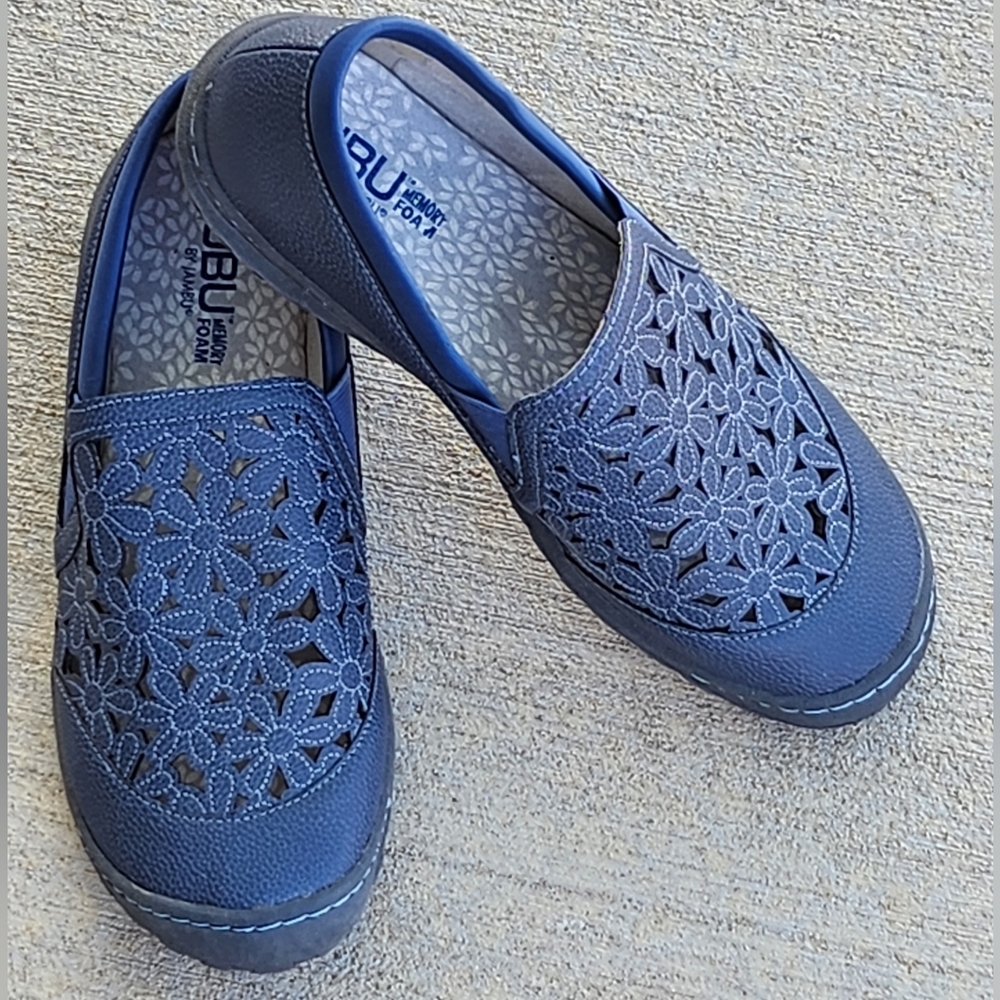 JBU by Jambu Wildflower Memory Foam Womens Vegan Slip On Leather Shoes Size 8M